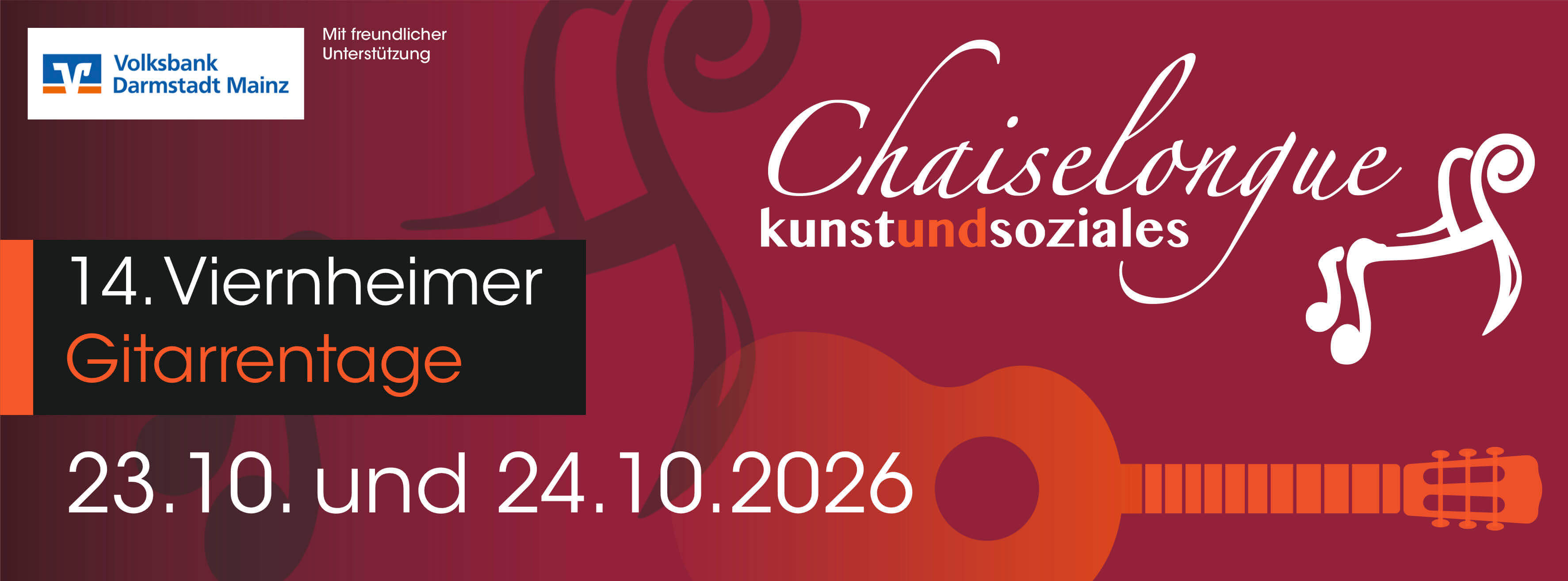 14. Viernheimer Gitarrentage 2026 / 23.10 und 24.10.26