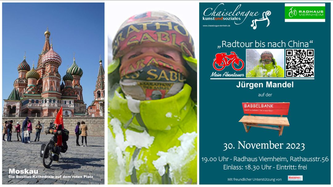 Auf der Babbelbank: J&Uuml;RGEN MANDEL - &bdquo;Radtour bis nach China"